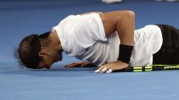 El emocionante festejo de Rafael Nadal tras vencer a Dimitrov