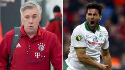 Ancelotti elogió a Claudio Pizarro antes del Bremen-Bayern