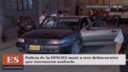Policía abatió a 3 ladrones que iban a asaltarlo en colectivo