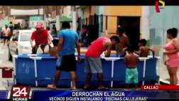 Lima y Callao: vecinos derrochan agua en piscinas portátiles