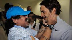 Facebook: Maradona se rinde ante los triunfos de Federer