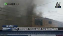 San Juan de Lurigancho: incendio afectó dos viviendas en Campoy