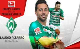 Claudio Pizarro incluido en once ideal latino de la Bundesliga
