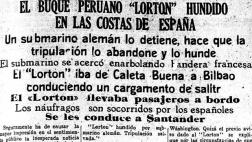 Hace 100 años nave peruana “Lorton” es hundida por los alemanes