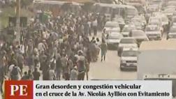 Caos en cruce de Av. Nicolás Ayllón y Evitamiento por desvíos