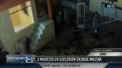 Cusco: dos muertos y dos heridos deja explosión en base militar