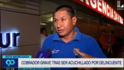 SJM: hampón atacó a cuchillazos a cobrador y chofer de couster