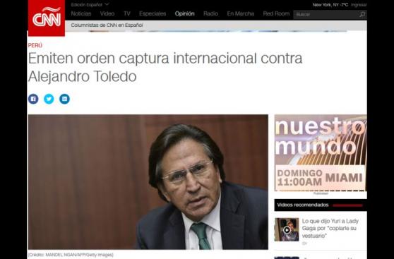Medios internacionales reportan orden de prisión para Toledo