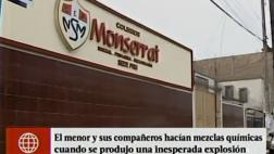 SMP: menor casi muere por explosión en experimento de química
