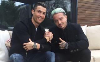 J Balvin y Cristiano Ronaldo posan juntos en Instagram