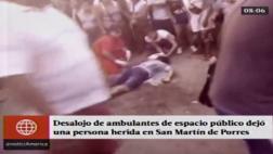 Enfrentamiento durante desalojo en SMP dejó un herido grave