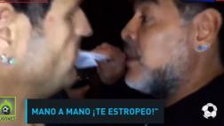 Maradona llegó a Madrid y amenazó con golpear a periodista