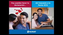 Sunat aprovecha San Valentín para incentivar la declaración