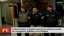 Capturan a tres delincuentes que asaltaron bus en el Rímac