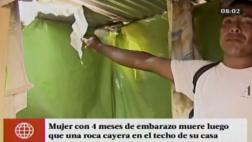 SJL: roca cae sobre techo de vivienda y mata a joven embarazada