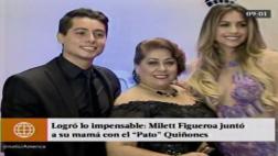 Milett Figueroa logró reunir a su mamá con Pato Quiñones
