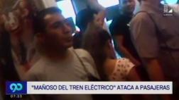 Graban a sujeto que realizaba tocamientos a pasajeras de tren