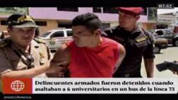 Los Olivos: caen delincuentes que asaltaron bus de Línea 73