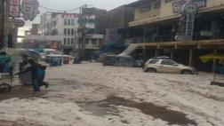 Puno: fuerte granizada cayó sobre ciudad de Juliaca