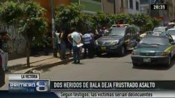 La Victoria: dos heridos de bala en frustrado asalto a mujer