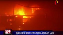 San Luis: un gran incendio se registra en una ferretería