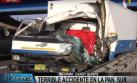Lurín: joven conductor murió en choque de camión y tráiler