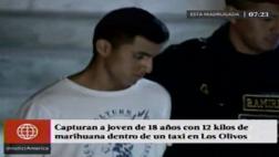 Los Olivos: joven de 18 años cayó con 12 kilos de marihuana