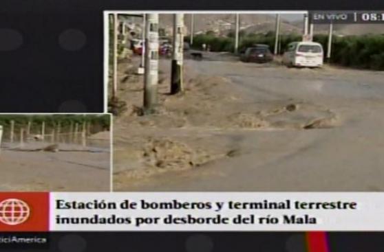 Desborde del río Mala inundó viviendas y más de 50 hectáreas