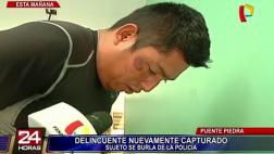 Ladrón que se burló de la policía fue detenido por octava vez