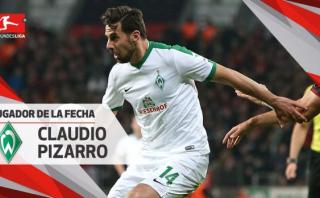Claudio Pizarro volvió a ser elegido mejor jugador de la fecha