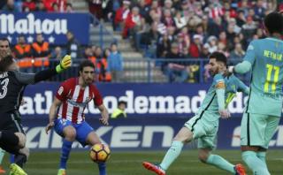 Messi anotó así gol del triunfo de Barcelona ante el Atlético