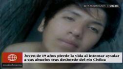 Joven murió ahogado tras ser arrastrado por el río Chilca