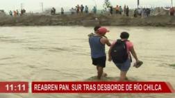 Cruzan río Chilca incluso con niños en brazos pese a crecida