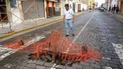 Trujillo: lluvias causan huecos en pistas del centro histórico