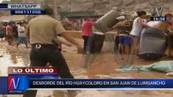 Río Huaycoloro se desbordó y personas arriesgaron sus vidas