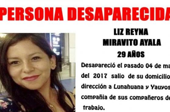 Yauyos: encuentran cadáver de joven desparecida tras viaje