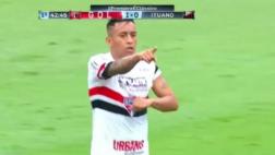 Cueva anotó gol con gran definición y así lo narraron en Brasil