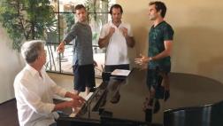 Roger Federer y Novak Djokovic sorprenden con gran talento