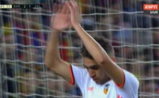 Barcelona: jugador del Valencia anotó 2-2 y se disculpó