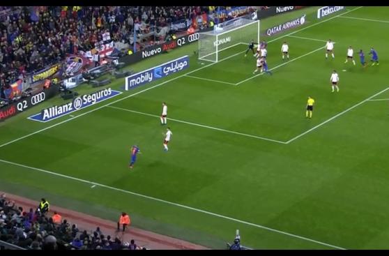 CUADROxCUADRO del gol de derecha de Lionel Messi ante Valencia