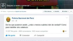 Facebook: hombre que promovía saqueos ya fue identificado