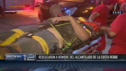 Chofer fue rescatado de acantilado de la Costa Verde