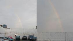 Un arcoiris adornó Lima esta mañana