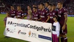 River Plate y Lanús le enviaron solidario mensaje al Perú