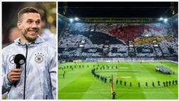 Podolski: imponente mosaico en su último partido con Alemania