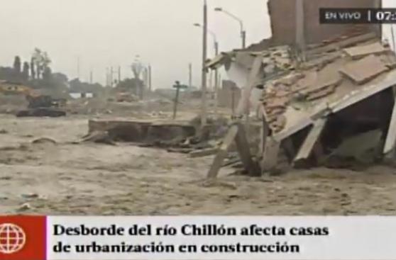 Río Chillón: vivienda inaugurada en enero colapsó por crecida