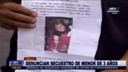 Denuncian desaparición de niña de 3 años en el Rímac