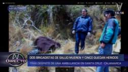 Cajamarca: dos brigadistas murieron tras vuelco de ambulancia