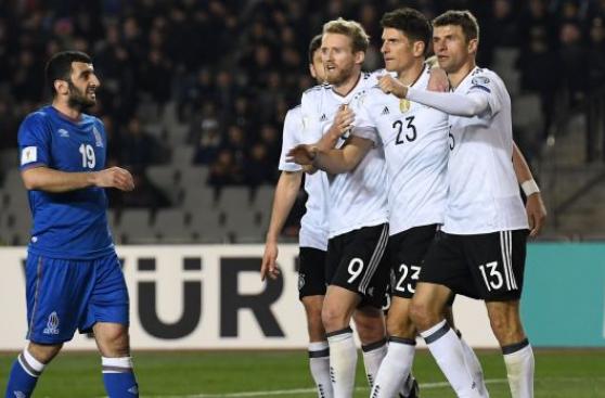 Alemania goleó 4-1 a Azerbaiyán por las Eliminatorias europeas