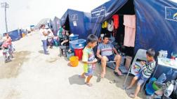 Carapongo: damnificados convierten carpas en sus hogares